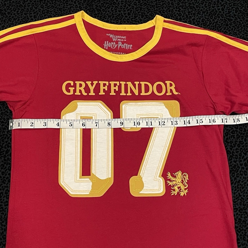 Universal Studios Harry Potter T-Shirt XS Gryffindor Quidditch Ringer Jersey - Picture 3 of 5